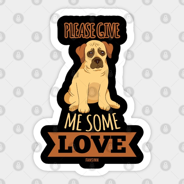 Please give me love sad dog Sticker by fansinn